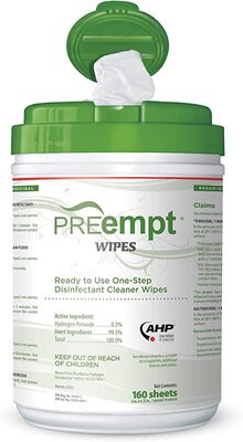 PREEMPT RTU WIPES 6"X7" 160 SHEETS